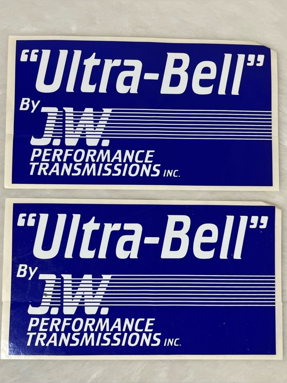 ULTRA-BELL JW Performance Transmissions Inc Decal Sticker Blue